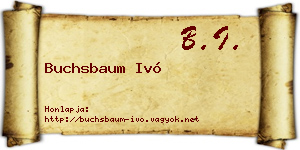 Buchsbaum Ivó névjegykártya