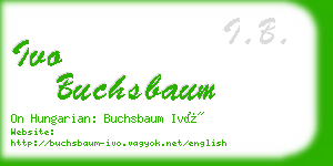 ivo buchsbaum business card